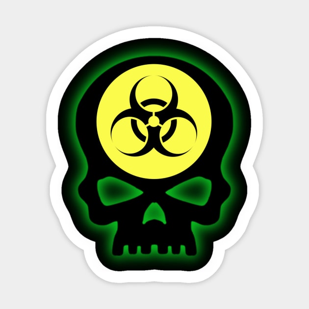 Biohazard Skull Sticker by Celtic Morrigan